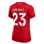 Günstige Fußballtrikots Liverpool 2023-24 Luis Diaz 23 Frauens Heimtrikot Kurzarm